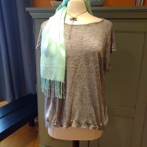 Matty M Grey Zipper Back Sweater